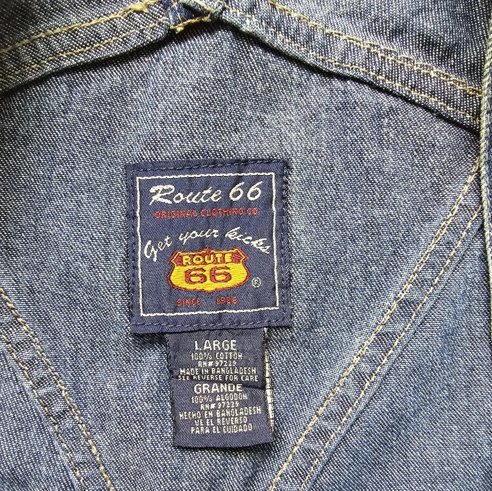 Overalls Router 66 Denim Shorts size L - Picture 6 of 6